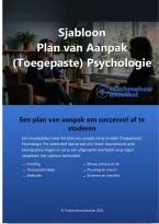 Plan van aanpak hbo-scriptie Toegepaste Psychologie &vert; Sjabloon&comma; voorbeeldcasus & checklist &vert; Editie 2026