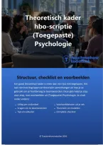 Theoretisch kader hbo-scriptie Toegepaste Psychologie &vert; Structuur&comma; checklist & voorbeelden &vert; Editie 2026