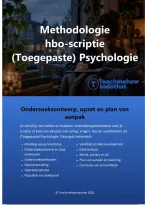 Methodologie hbo-scriptie Toegepaste Psychologie &vert; Onderzoeksopzet&comma; checklist & voorbeelden &vert; Editie 2026