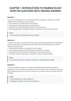 Chapter 1- Introduction To Pharmacology&NewLine;Expected Questions With Verified Answers