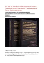Principles of Risk Management & Insurance 14th Edition 2026&sol;2027 &ndash; Rejda & McNamara Questions and Answers with Detailed Rationales