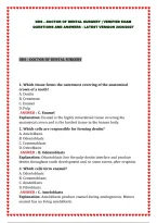 Dds &ndash; Doctor Of Dental Surgery &vert; Verified Exam Questions And Answers - Latest Version 2026&sol;2027&NewLine;&NewLine;&NewLine;&NewLine;&NewLine;