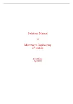 Solution Manual for Microwave Engineering 4th Edition By David Pozar All Chapters Covered A&plus;