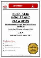 NURS 5434 Module 2 Quiz  &vert; CAD & Lipids &vert; Gero Patients &lpar;Family III&rpar; &vert; &lpar;UTA&rpar; &vert; Q & A&vert; 2026