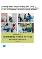 Test Bank for Stamler and Yiu&rsquo;s Community Health Nursing&colon; A Canadian Perspective&comma; 6th Edition by Aliyah Dosani&comma; Josephine Etowa & Cheryl van Daalen-Smith &vert; All Chapters &vert; Questions and Answers