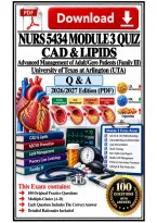 NURS 5434 Module 3 Quiz&nbsp; &vert; CAD & Lipids &vert; Gero Patients &lpar;Family III&rpar; &vert; &lpar;UTA&rpar; &vert; Q & A&vert; 2026