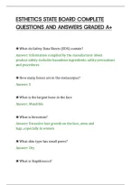 Esthetics State Board Actual&NewLine;Script With 100 Percent Correct&NewLine;Answers&NewLine;