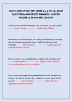 Cleet Certification Test Phase 1&comma; 2 &vert; Actual Exam Questions And Correct Answers &vert; Verified Answers &vert; Brand New Version&excl;
