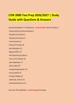 CON 3900 Test Prep 2026&sol;2027 &vert; Study Guide with Questions & Answers &NewLine; &NewLine;