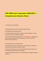  &NewLine; &NewLine;CON 3900 Exam Preparation 2026&sol;2027 &vert; Comprehensive Revision Notes &NewLine;