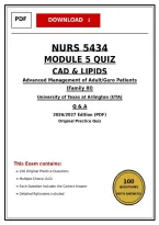 NURS 5434 Module 1- 5&final Quiz &vert; CAD & Lipids &vert; Gero Patients &lpar;Family III&rpar; &vert; &lpar;UTA&rpar; &vert; Q & A&vert; 2026