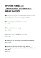Esthetics State Board Complete&NewLine;Questions And Answers Graded A&plus;&NewLine;
