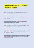 CON 3900 Exam 2026&sol;2027 &vert; Complete Questions & Answers &NewLine; &NewLine;