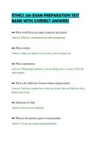 Ethics 205 Exam Preparation Test&NewLine;Bank With Correct Answers