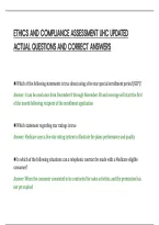Ethics And Compliance Assessment Uhc Updated&NewLine;Actual Questions And Correct Answers