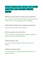 Ethics Course Csrc Actual Test Paper&NewLine;Questions And Answers Verified&NewLine;Review