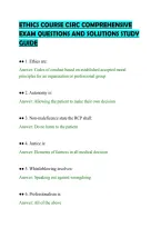 Ethics Course Csrc Comprehensive&NewLine;Exam Questions And Solutions Study&NewLine;Guide&NewLine;