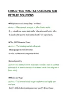 Ethics Final Practice Questions And&NewLine;Detailed Solutions