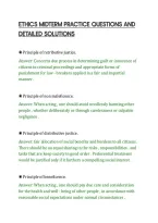Ethics Midterm Practice Questions And&NewLine;Detailed Solutions