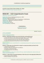 HESI RN Exit Comprehensive Exam 2026&sol;2027 &vert; 180 Verified Questions & Answers &vert; Elsevier NCLEX-RN Readiness Prep &vert; Instant Download