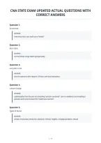 Cna State Exam Updated Actual Questions With&NewLine;Correct Answers&NewLine;