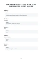 Cna State Frequently Tested Actual Exam&NewLine;Questions With Correct Answers
