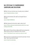 Bls Cpr Exam 73 Comprehensive&NewLine;Questions And Solutions