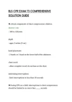 Bls Cpr Exam 73 Comprehensive&NewLine;Solution Guide