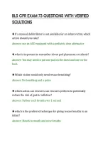 Bls Cpr Exam 73 Questions With Verified&NewLine;Solutions