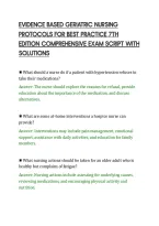 Evidence Based Practice In Nursing&NewLine;And Healthcare 4Th Edition Melnyk&NewLine;Comprehensive Questions And&NewLine;Solutions Updated Study Resourc