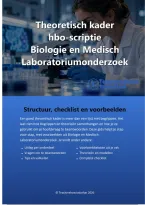 Theoretisch kader hbo-scriptie Biologie en Medisch Laboratoriumonderzoek &vert; Structuur&comma; checklist & voorbeelden &vert; Editie 2026