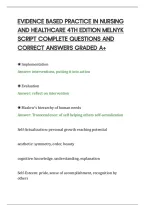 Evidence Based Practice In Nursing And&NewLine;Healthcare Melnyk Essential Study&NewLine;Questions And Answers