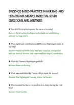 Evidence Based Practice In Nursing And Healthcare Melnyk Essential Study Questions And Answers
