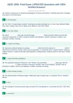 AESC 2050- Final Exam &vert; UPDATED Questions with 100&percnt;&NewLine;Verified Answers