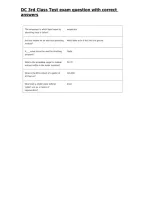 DC 3rd Class Test exam question with correct answers