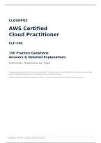 AWS CLF-C02 Cloud Practitioner - 150 Practice Questions&comma; Answers & Explanations &vert; Cloudpuz