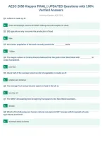 AESC 2050 Kiepper FINAL &vert; UPDATED Questions with 100&percnt;&NewLine;Verified Answers