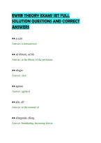 Ewrb Theory Exams Set Full&NewLine;Solution Questions And Correct&NewLine;Answers
