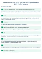 Exam 1 Answer Key- AESC 2050 &vert; UPDATED Questions with&NewLine;100&percnt; Verified Answers