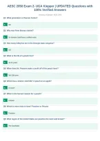 AESC 2050 Exam 2- UGA Kiepper &vert; UPDATED Questions with&NewLine;100&percnt; Verified Answers