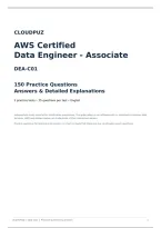 AWS DEA-C01 Data Engineer - Associate - 150 Practice Questions&comma; Answers & Explanations &vert; Cloudpuz