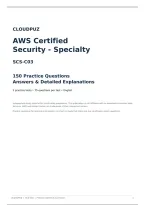 AWS SCS-C03 Security - Specialty - 150 Practice Questions&comma; Answers & Explanations &vert; Cloudpuz