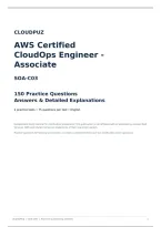 AWS SOA-C03 CloudOps Engineer - Associate - 150 Practice Questions&comma; Answers & Explanations &vert; Cloudpuz
