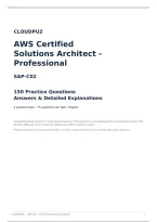 AWS SAP-C02 Solutions Architect - Professional - 150 Practice Questions&comma; Answers & Explanations &vert; Cloudpuz
