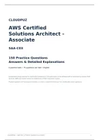 AWS SAA-C03 Solutions Architect - Associate - 150 Practice Questions&comma; Answers & Explanations &vert; Cloudpuz