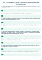 BLD 313 Final Exam Quizzes &vert; UPDATED Questions with 100&percnt;&NewLine;Verified Answers