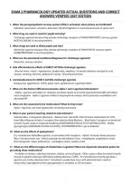 Exam 2 Pharmacology Updated Actual Questions And Correct&NewLine;Answers Verified 2027 Edition