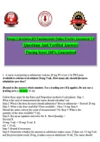 Dosage Calculation RN Fundamentals Online Practice Assessment 3&period;0 &ndash; Nursing Math Questions and Verified Answers