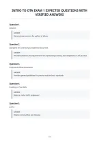 Intro To Ota Exam 1 Expected Questions With&NewLine;Verified Answers&NewLine;