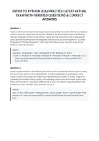 Intro To Python &lpar;Oa&rpar; Practice Latest Actual&NewLine;Exam With Verified Questions & Correct&NewLine;Answers